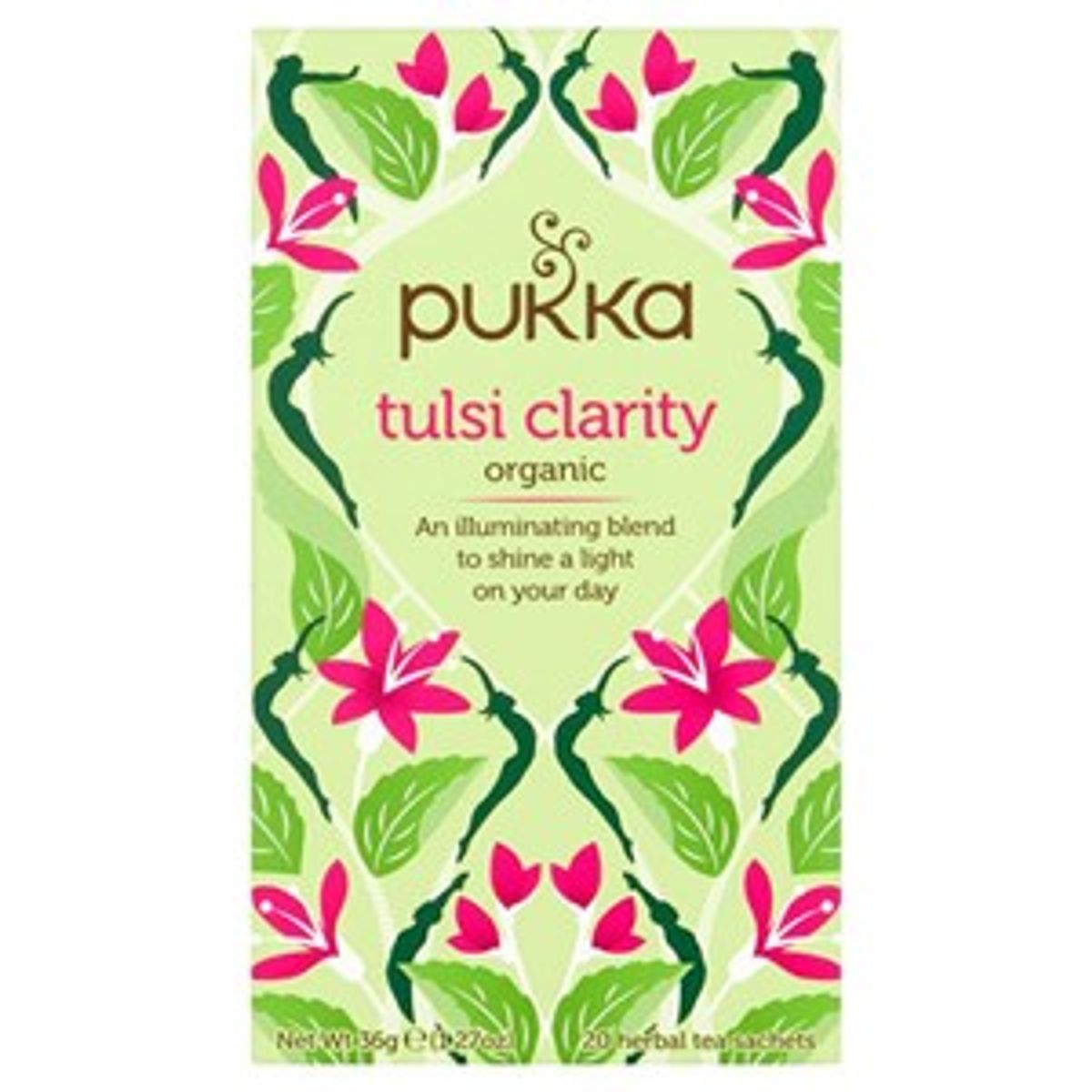 Pukka tulsi clarity 20 te poser økologisk (Før: Three Tulsi)
